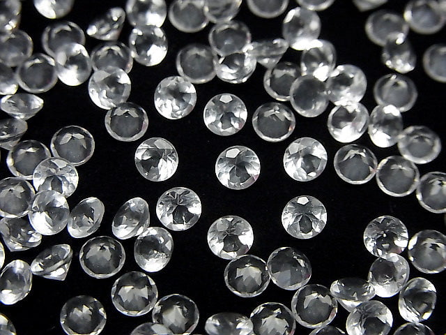 [Video]High Quality Milky Quartz AAA Loose stone Round Faceted 4x4mm 5pcs
