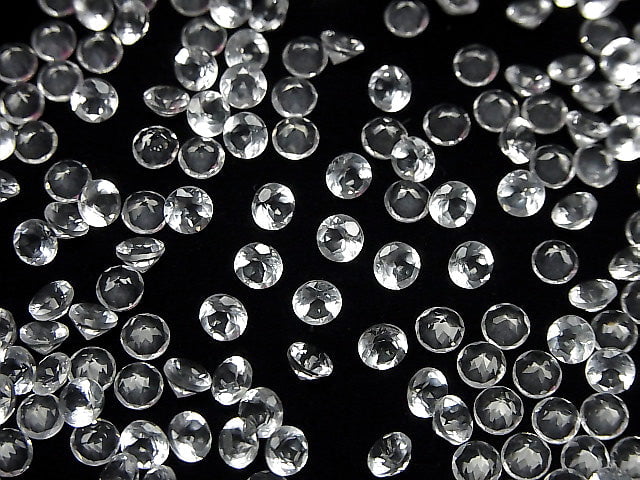 [Video]High Quality Milky Quartz AAA Loose stone Round Faceted 4x4mm 5pcs