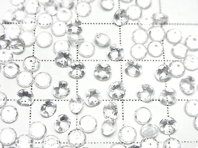 [Video]High Quality Milky Quartz AAA Loose stone Round Faceted 4x4mm 5pcs