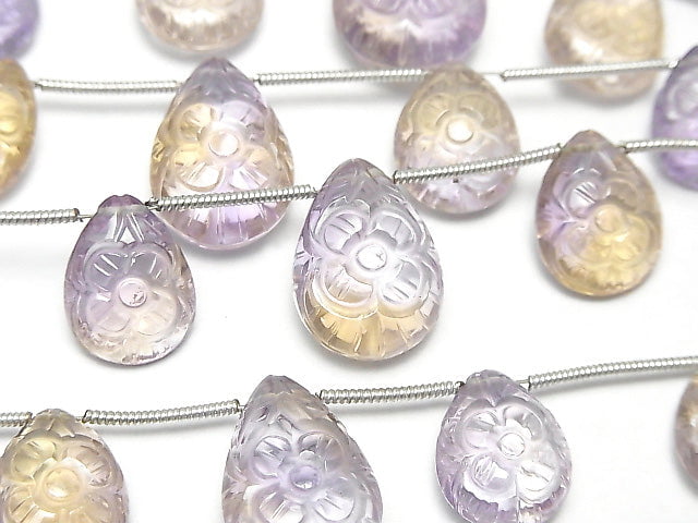 [Video] High Quality Ametrine AAA Carving Pear shape 1strand (5pcs)