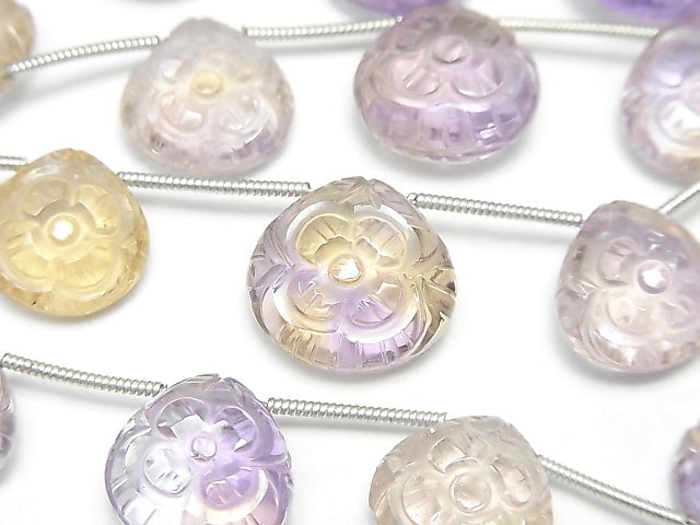 [Video] High Quality Ametrine AAA Carving Chestnut 1strand (5pcs)
