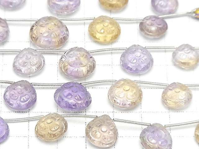 [Video] High Quality Ametrine AAA Carving Chestnut 1strand (5pcs)