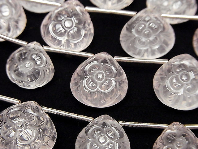 [Video] High Quality Rose Quartz AAA Carving Chestnut 1strand (5pcs)