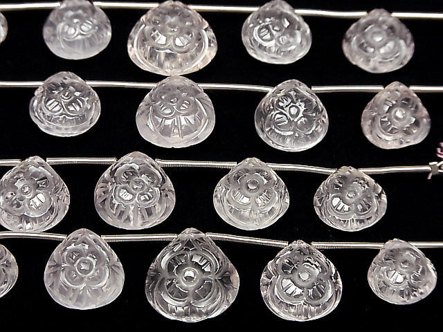 [Video] High Quality Rose Quartz AAA Carving Chestnut 1strand (5pcs)