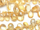 [Video] High Quality Imperial Topaz AAA Pear shape (Smooth) [Medium color] half or 1strand beads (aprx.7inch / 18cm)