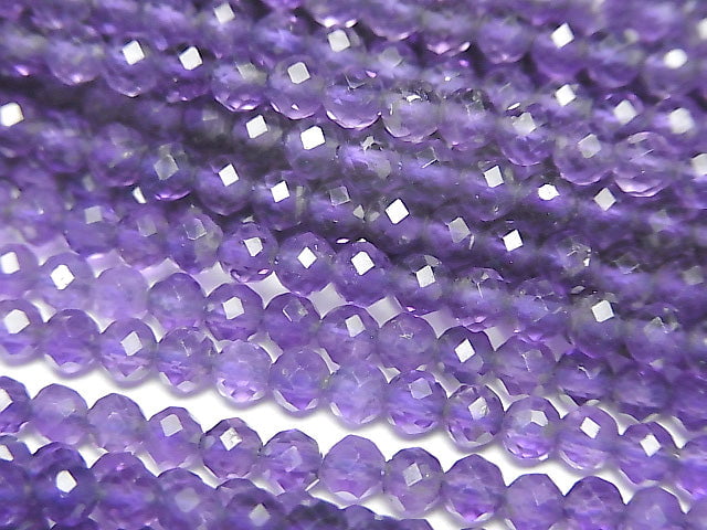 High Quality!  1strand $9.79! Amethyst AAA 32Faceted Round 3mm 1strand beads (aprx.15inch/37cm)