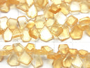 [Video] High Quality Citrine AAA- Rough Slice Faceted half or 1strand beads (aprx.7inch / 18cm)
