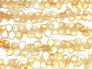 [Video] High Quality Citrine AAA- Rough Slice Faceted half or 1strand beads (aprx.7inch / 18cm)
