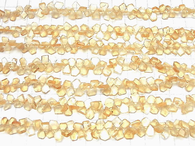 [Video] High Quality Citrine AAA- Rough Slice Faceted half or 1strand beads (aprx.7inch / 18cm)