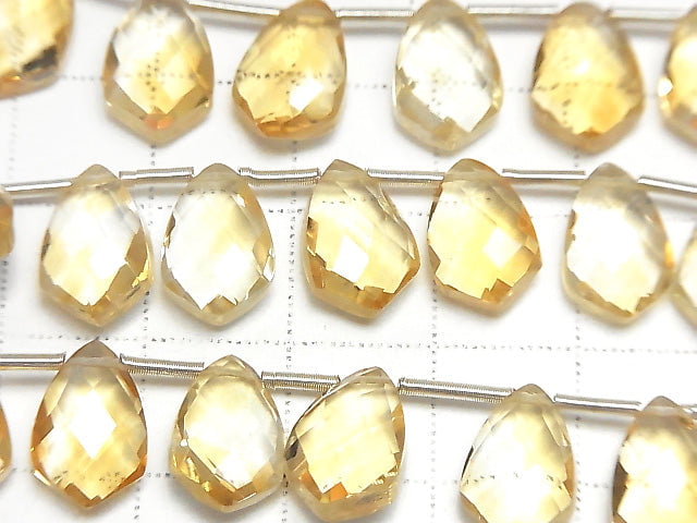 [Video] High Quality Citrine AA++ Deformed Faceted Marquise 12x8mm half or 1strand (18pcs )