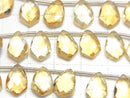 [Video] High Quality Citrine AA++ Deformed Faceted Marquise 12x8mm half or 1strand (18pcs )