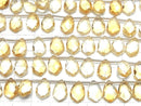 [Video] High Quality Citrine AA++ Deformed Faceted Marquise 12x8mm half or 1strand (18pcs )