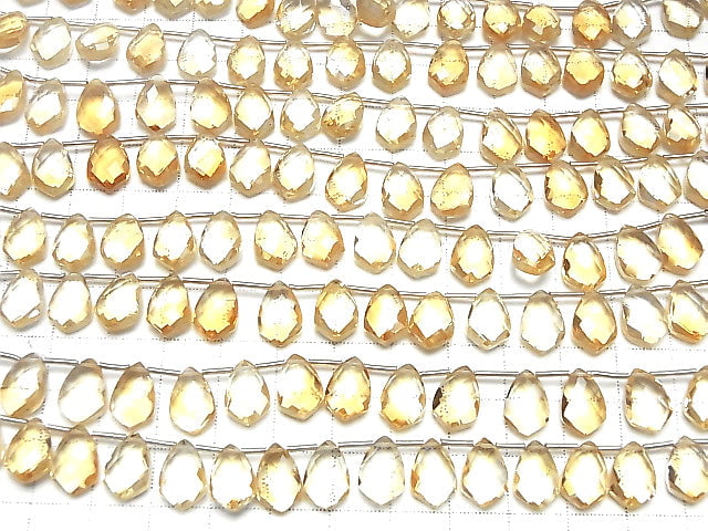 [Video] High Quality Citrine AA++ Deformed Faceted Marquise 12x8mm half or 1strand (18pcs )