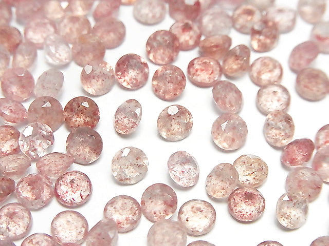 [Video] High Quality Pink Epidote AAA Undrilled Round Faceted 5x5mm 10pcs