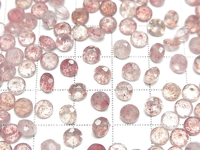 [Video] High Quality Pink Epidote AAA Undrilled Round Faceted 5x5mm 10pcs