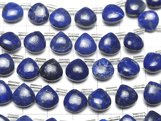 [Video] Lapis lazuli AA++ Chestnut (Smooth) 10x10mm 1strand beads (aprx.6inch / 15cm)