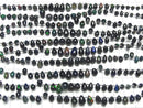 [Video]High Quality Ethiopian Black Opal AAA Drop (Smooth) 1strand beads (aprx.7inch/18cm)