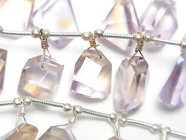 [Video] High Quality Ametrine AAA Rough Faceted Nugget half or 1strand (16pcs)