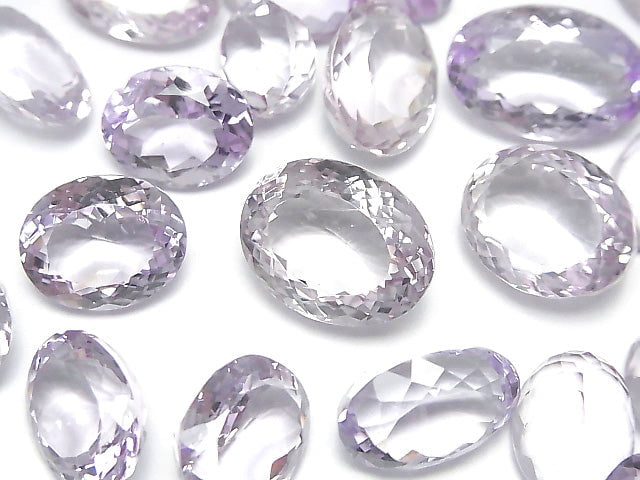 [Video] High Quality Pink Amethyst AAA Undrilled Oval Faceted Size Mix 3pcs