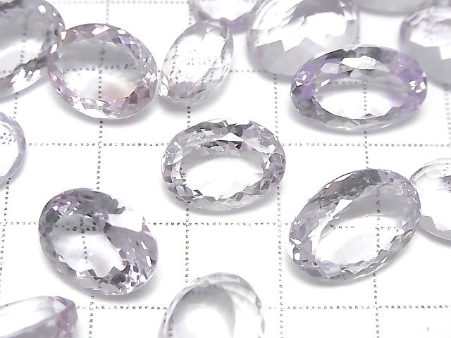 [Video] High Quality Pink Amethyst AAA Undrilled Oval Faceted Size Mix 3pcs