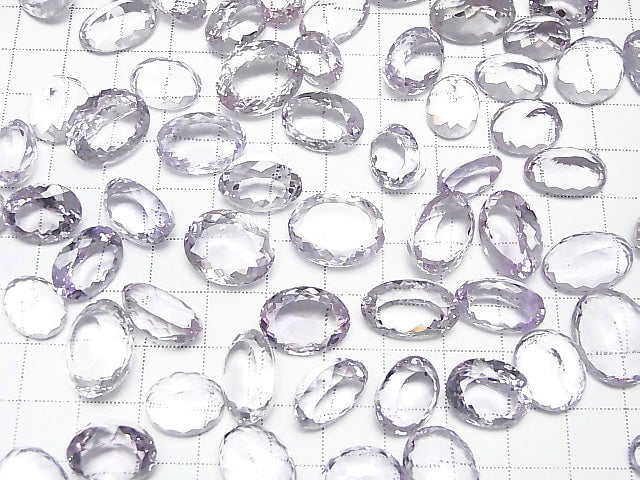 [Video] High Quality Pink Amethyst AAA Undrilled Oval Faceted Size Mix 3pcs