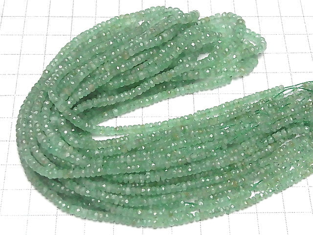 [Video] High Quality Columbia Emerald AAA-Faceted Button Rondelle half or 1strand beads (aprx.15inch / 38cm)