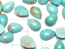 [Video] Arizona Kingman Turquoise AA++ Pear shape Cabochon 12x8mm 3pcs