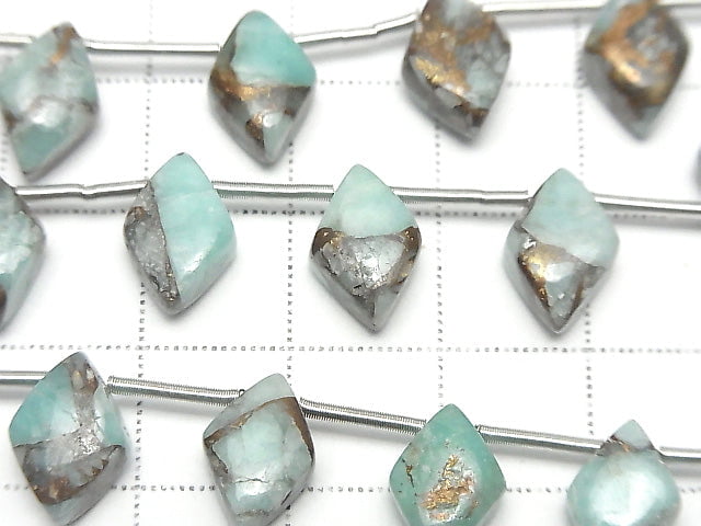 [Video] Copper Amazonite AAA Diamond 12x8mm half or 1strand (8pcs)