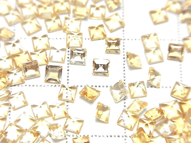 [Video]High Quality Citrine AAA Loose stone Square Faceted 3x3mm 10pcs