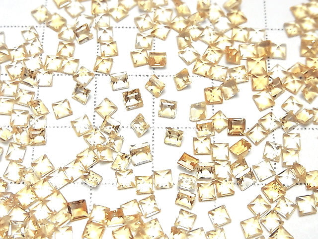 [Video]High Quality Citrine AAA Loose stone Square Faceted 3x3mm 10pcs