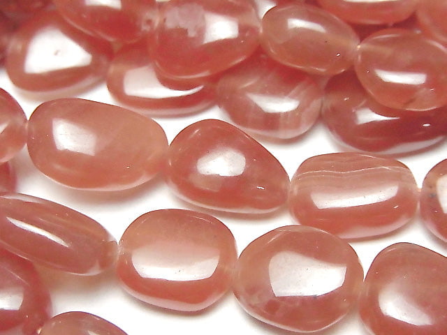 [Video]High Quality Peruvian Rhodochrosite AA++ Nugget half or 1strand beads (aprx.15inch/37cm)