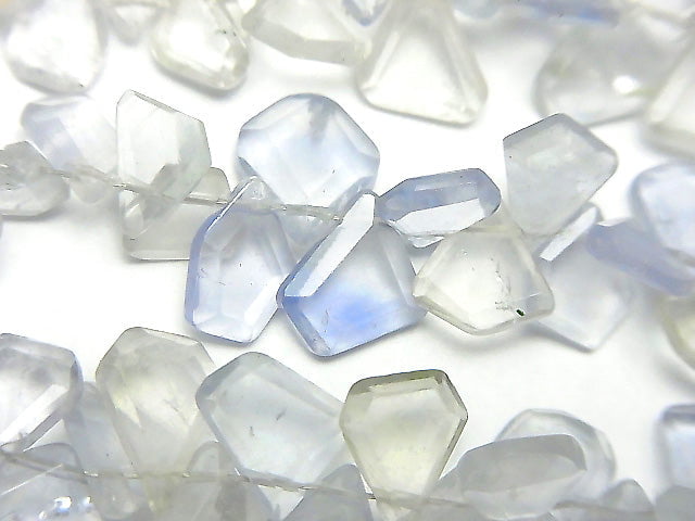 [Video]Blue Fluorite AA++ Rough Slice Faceted 1strand beads (aprx.7inch/17cm)