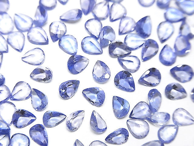 [Video] High Quality Tanzanite AAA Undrilled Pear shape Faceted 5x4mm 3pcs
