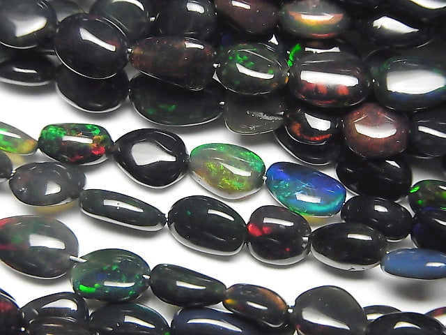 [Video] High Quality Black Opal AAA- Nugget half or 1strand beads (aprx.15inch / 38cm)