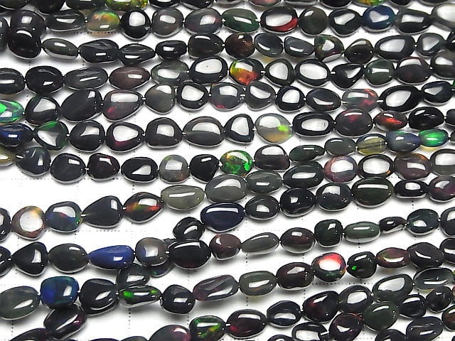 [Video] High Quality Black Opal AAA- Nugget half or 1strand beads (aprx.15inch / 38cm)