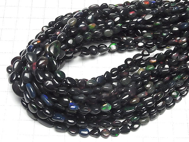 [Video] High Quality Black Opal AAA- Nugget half or 1strand beads (aprx.15inch / 38cm)