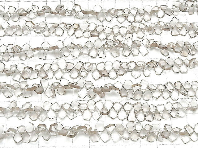 [Video] High Quality Light Color Smoky Quartz AAA- Rough Slice Faceted half or 1strand beads (aprx.7inch / 18cm)