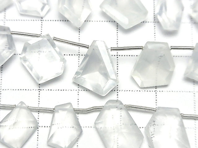 [Video] High Quality Milky Quartz AAA Fancy Shape Cut half or 1strand beads (aprx.7inch / 18cm)