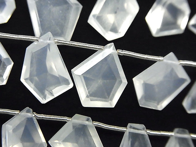 [Video] High Quality Milky Quartz AAA Fancy Shape Cut half or 1strand beads (aprx.7inch / 18cm)