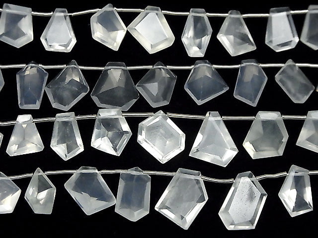 [Video] High Quality Milky Quartz AAA Fancy Shape Cut half or 1strand beads (aprx.7inch / 18cm)