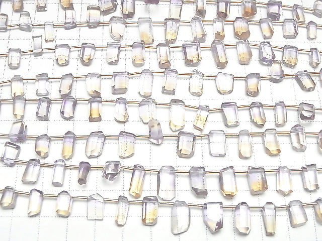 [Video]High Quality Ametrine AAA- Rough Faceted Rectangle half or 1strand (16pcs)