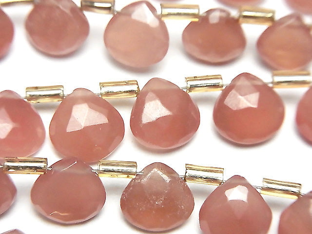 [Video]High Quality Peruvian Rhodochrosite AAA Chestnut Faceted Briolette half or 1strand (aprx.7inch/18cm)