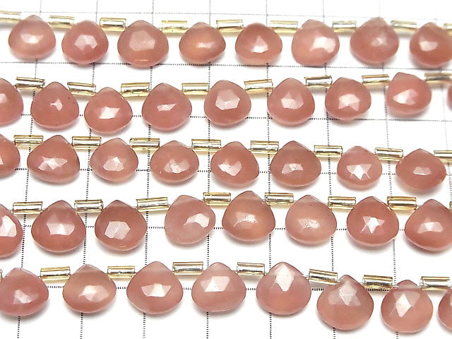 [Video]High Quality Peruvian Rhodochrosite AAA Chestnut Faceted Briolette half or 1strand (aprx.7inch/18cm)