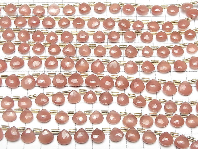 [Video]High Quality Peruvian Rhodochrosite AAA Chestnut Faceted Briolette half or 1strand (aprx.7inch/18cm)