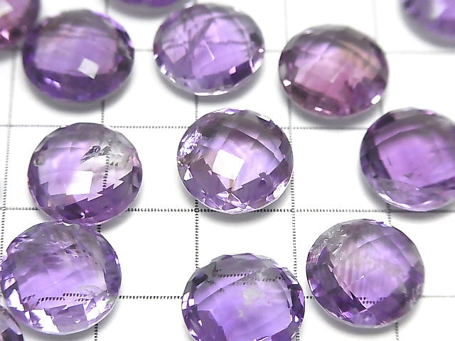 [Video] High Quality Amethyst AAA Undrilled Faceted Coin 12x12x6mm 3pcs $8.79!