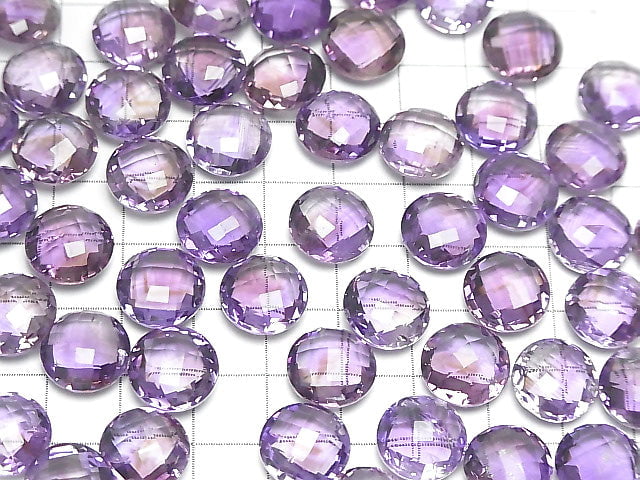 [Video] High Quality Amethyst AAA Undrilled Faceted Coin 12x12x6mm 3pcs $8.79!