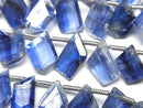 [Video] Kyanite AA++ Rough Slice Faceted 1-strand beads (approx. 7 inches/18 cm)