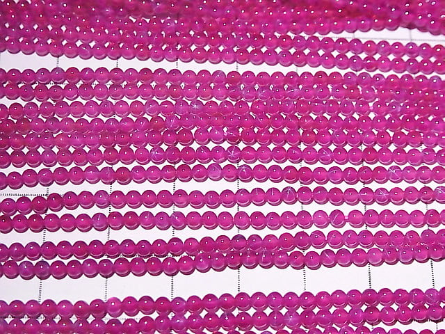 [Video] Lab created Star Ruby AAA Round 2mm 1strand beads (aprx.15inch / 36cm)