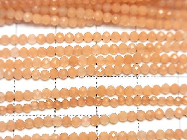 High Quality! Orange Aventurine Faceted Round 2mm 1strand beads (aprx.15inch/37cm)