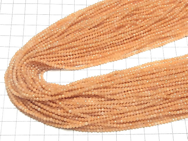 High Quality! Orange Aventurine Faceted Round 2mm 1strand beads (aprx.15inch/37cm)